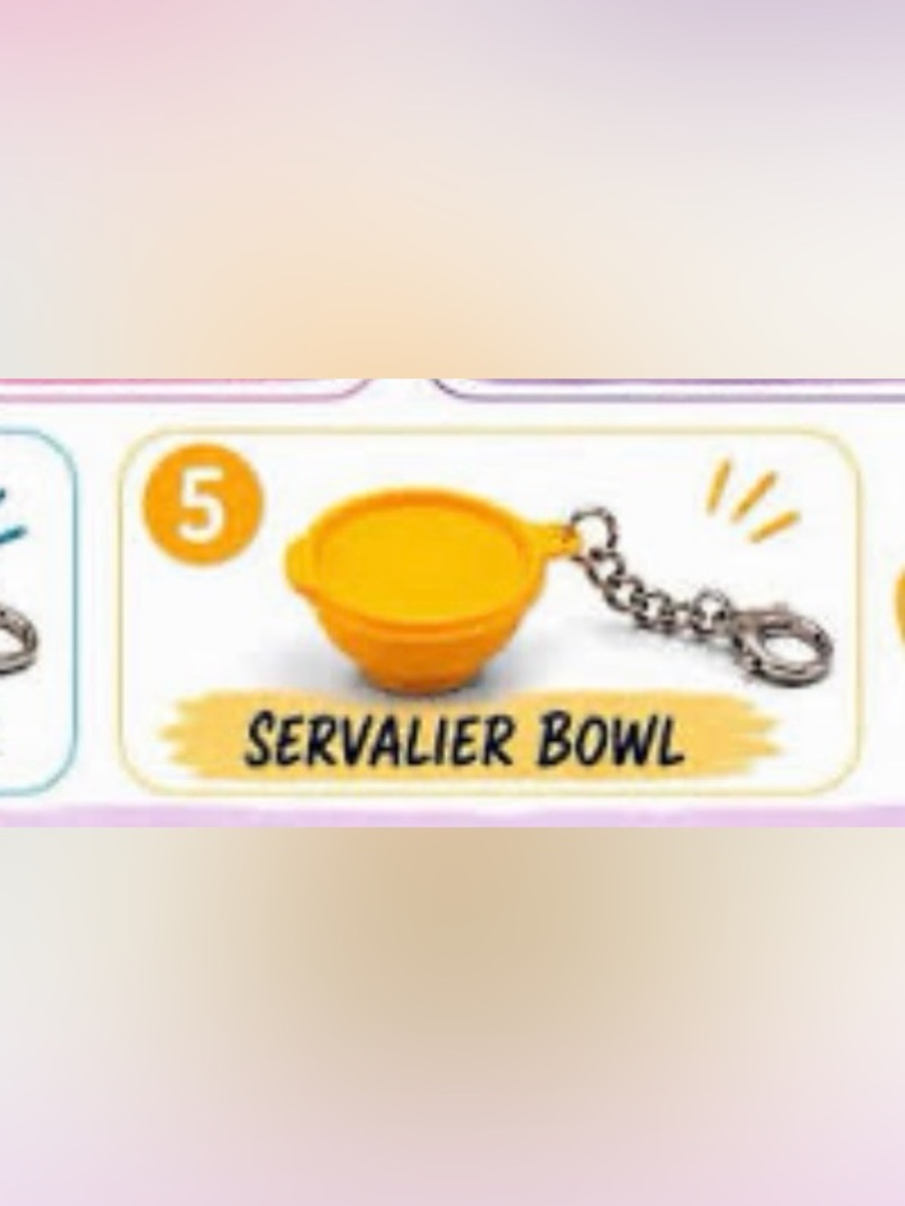 Tupperware servalier Bowl Kids Keychain - Yellow